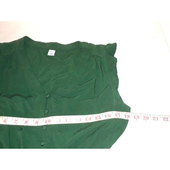 OLD NAVY Dress Size XS Midi Elastic Waist Ruffle Hem Cap Sleeve Green - Picture 4 of 8